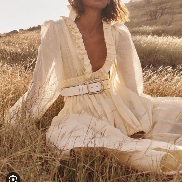 ZIMMERMANN CREAM BOTANICA RUFFLED GOWN - SIZE 1 - Picture 9 of 13